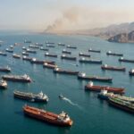 A large number of ships are stranded in the Strait of Hormuz, reports say